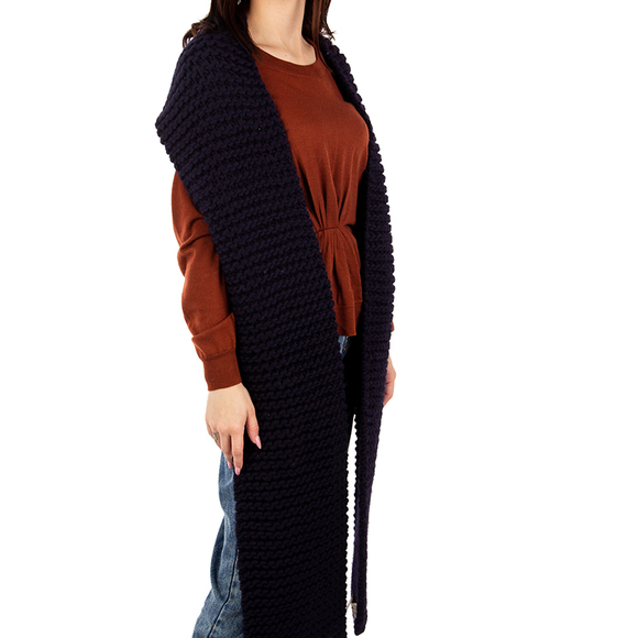 WOOL AND THE GANG MIDNIGHT BLUE SCARF | WOMENS - Picture 2 of 3